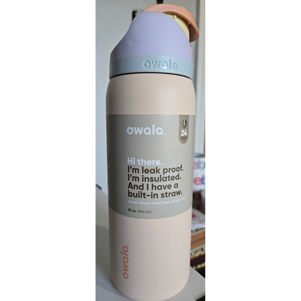 Owala FreeSip 32oz Insulated Stainless Steel Water Bottle Sandy Shores NEW